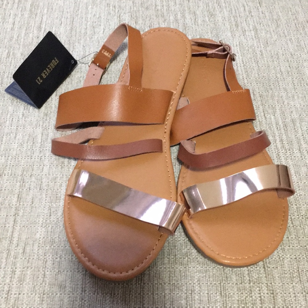 Rose gold sandals